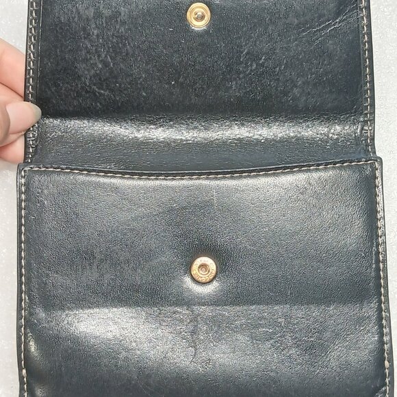 Kate Spade New York Black Italian Leather Bifold Wallet Made in Italy Good Cond - Picture 15 of 16
